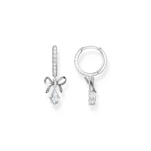 THOMAS SABO Romance Hoop earrings with bow pendant TCR749