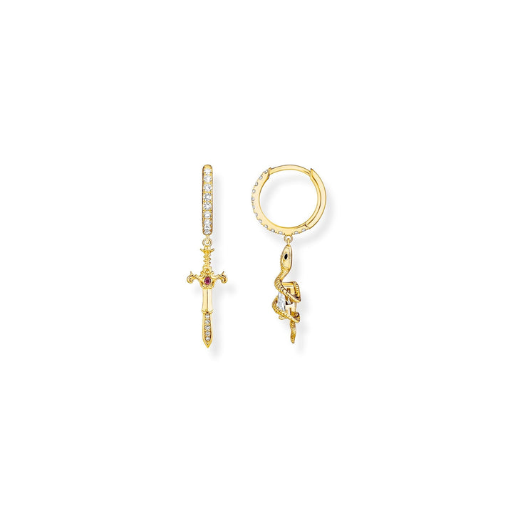 THOMAS SABO Romance Hoop earrings Snake & Cross TCR750Y