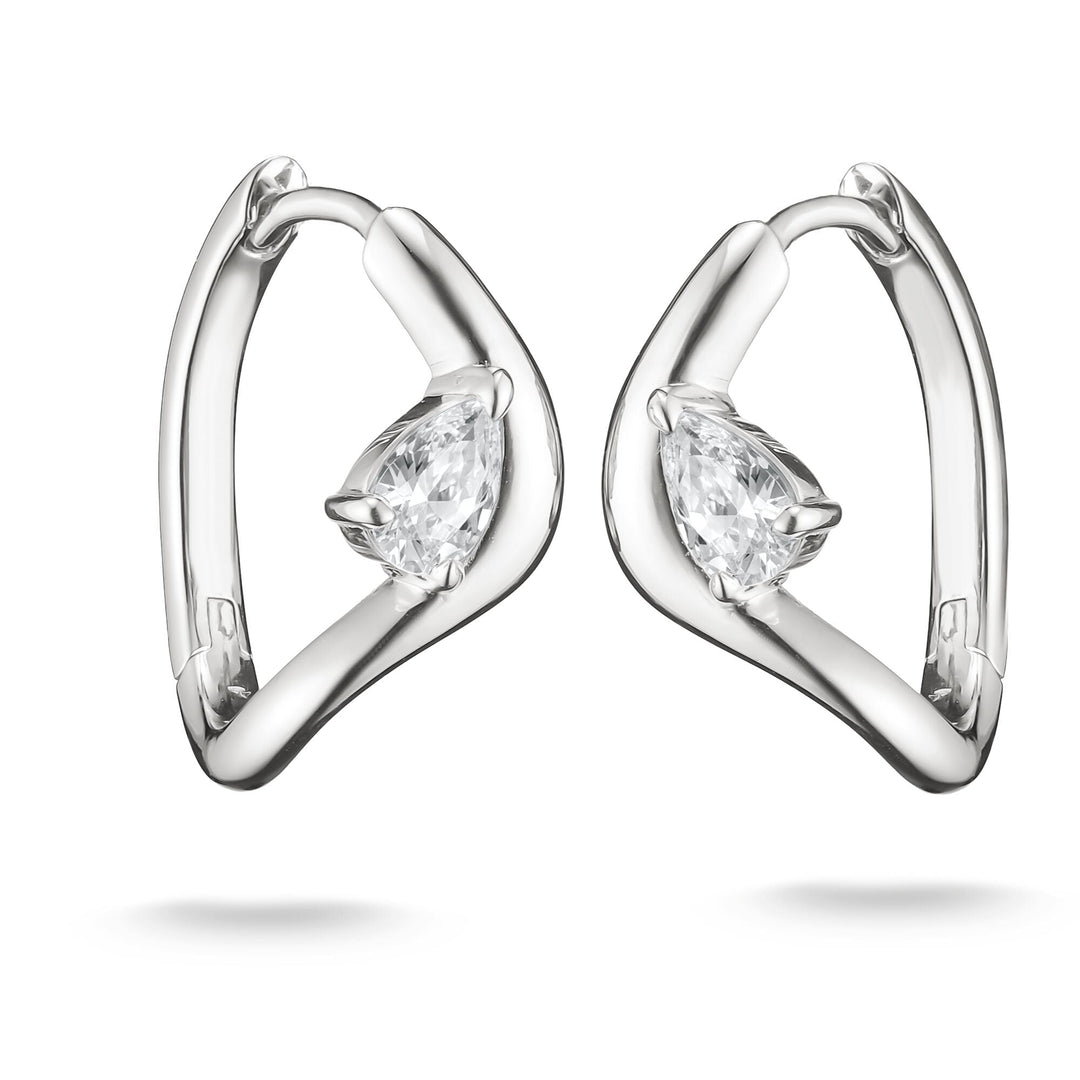 THOMAS SABO Hoop earrings with zirconia in teardrop shape TCR763