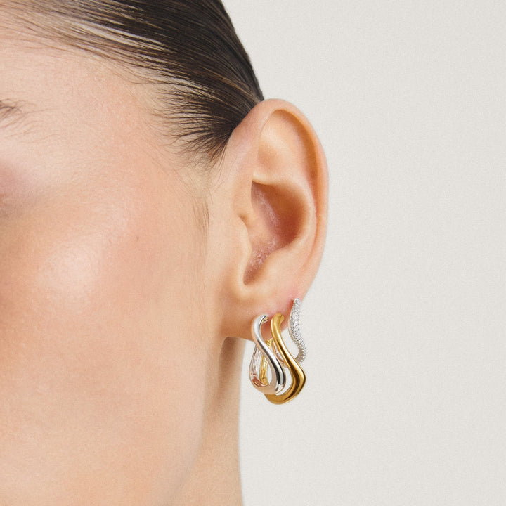 THOMAS SABO Hoop earrings wave-shaped TCR764