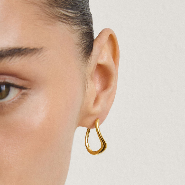 THOMAS SABO Hoop earrings wave-shaped TCR764MY