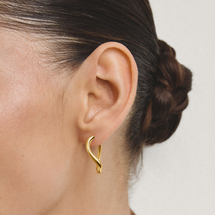 THOMAS SABO Hoop earrings wave-shaped TCR764MY