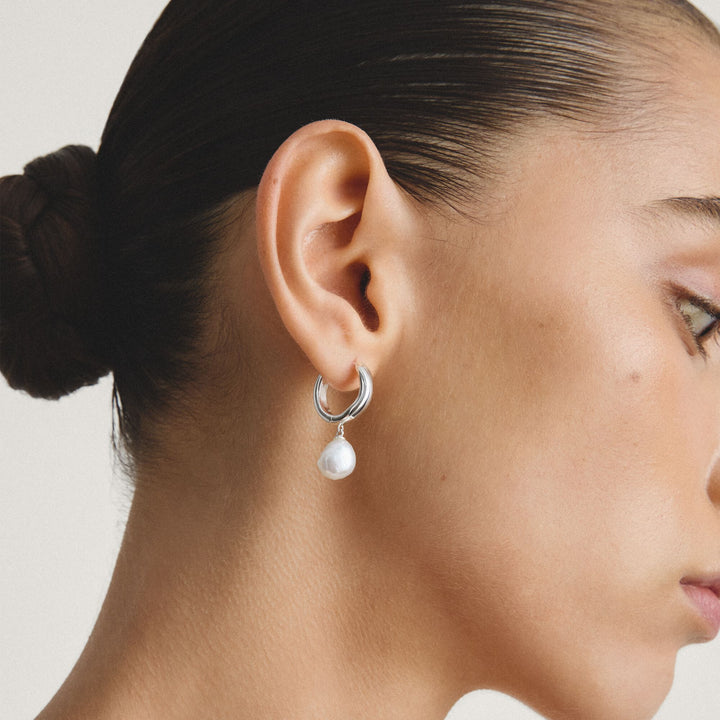 THOMAS  SABO Hoop earrings pearl TCR766
