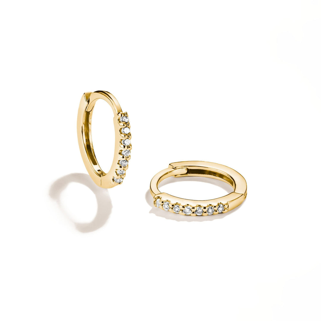Hoop earrings with zirconia TCR780MY