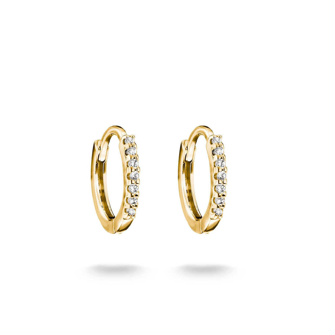 Hoop earrings with zirconia TCR780MY