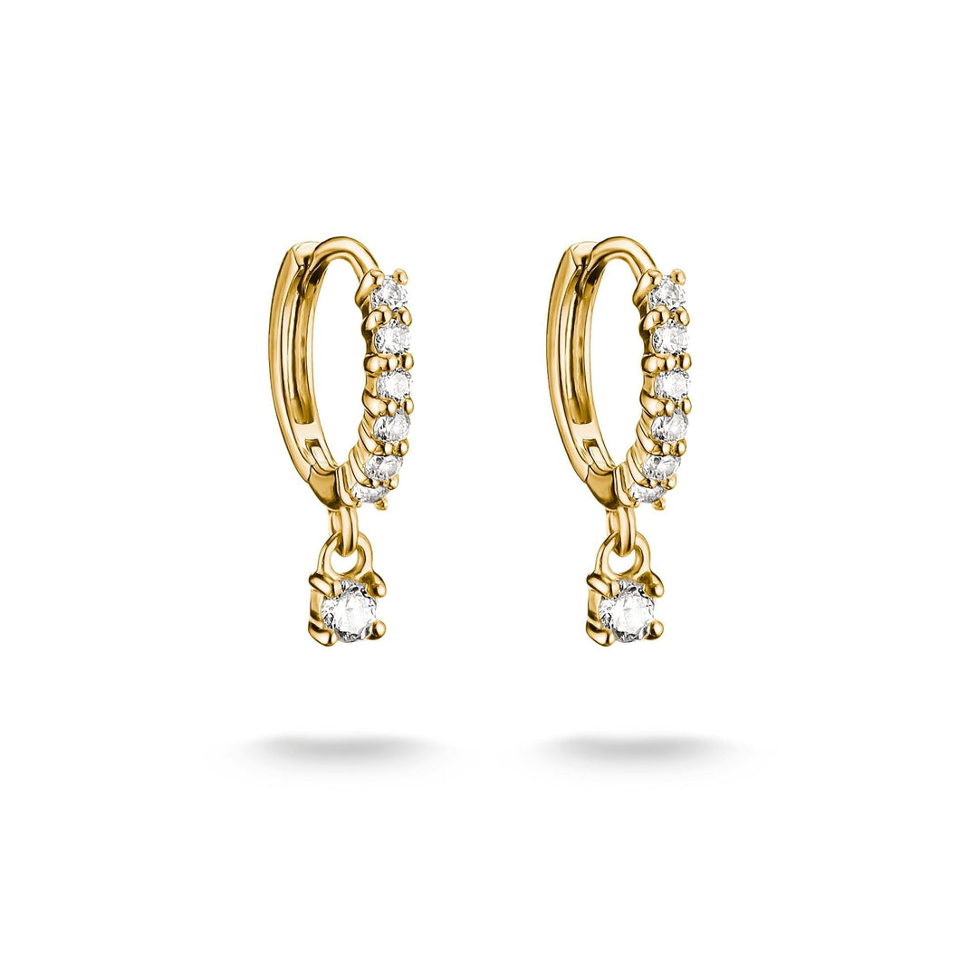 Thomas Sabo Hoop earrings with brilliant-cut zirconia TCR781MY