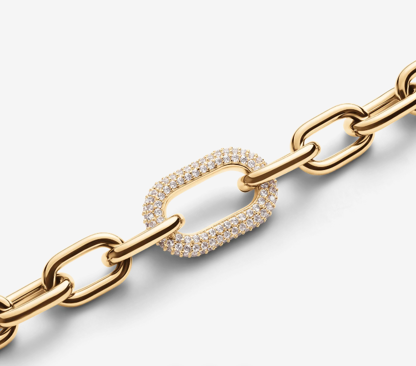 DANIEL WELLINGTON Crystal Link Bracelet Gold