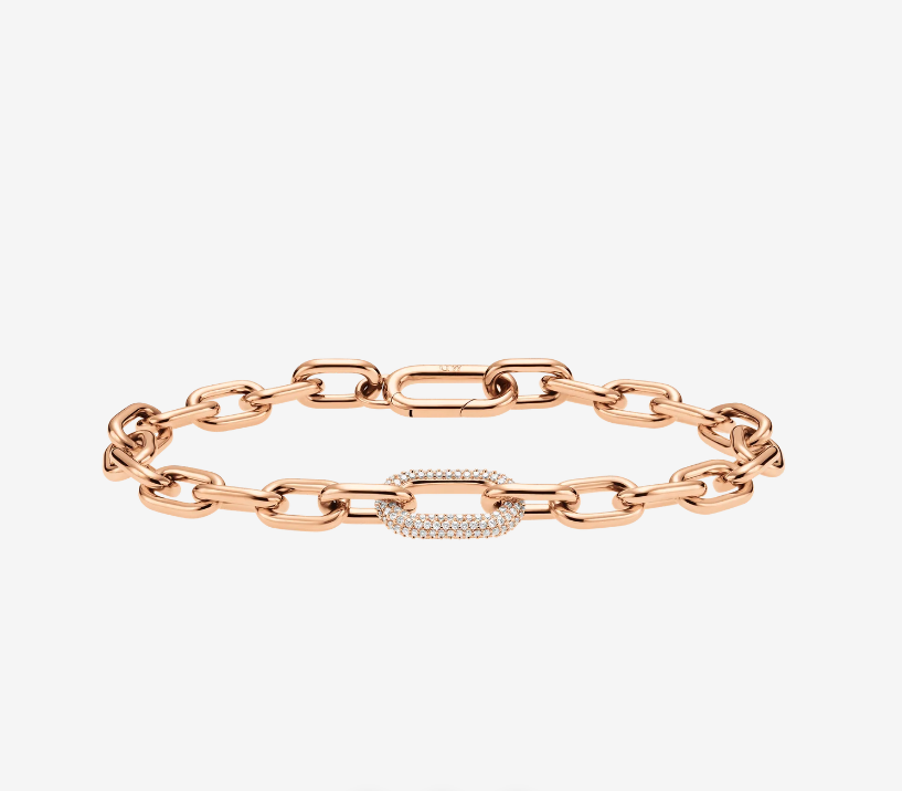 DANIEL WELLINGTON Crystal Link Bracelet Rose Gold