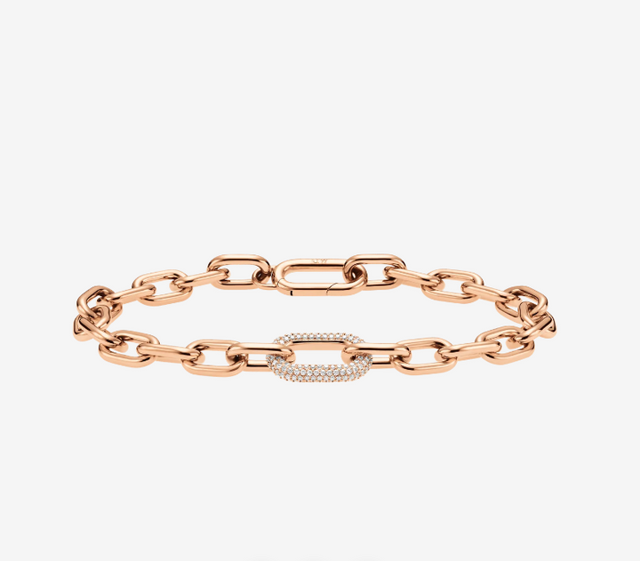 DANIEL WELLINGTON Crystal Link Bracelet Rose Gold