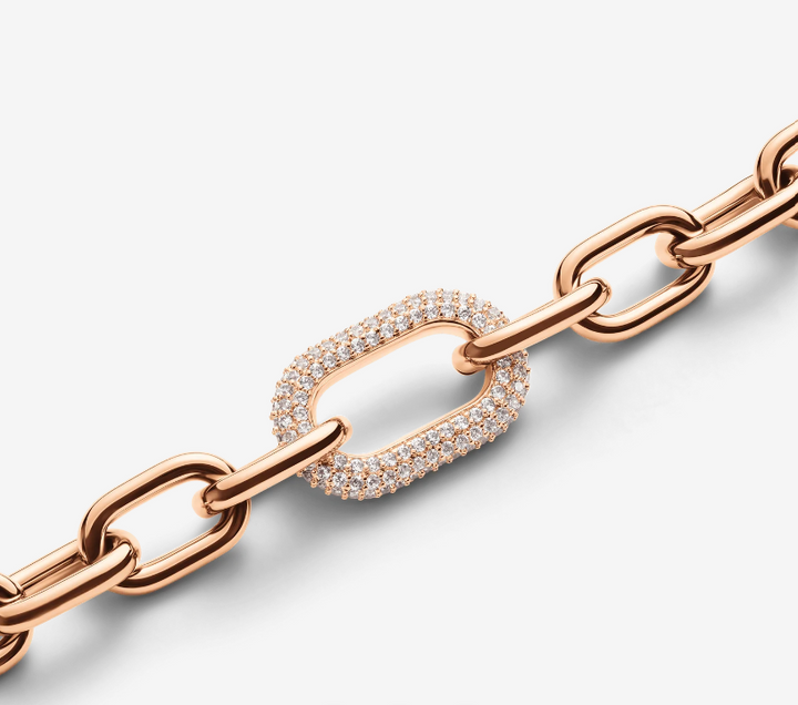 DANIEL WELLINGTON Crystal Link Bracelet Rose Gold