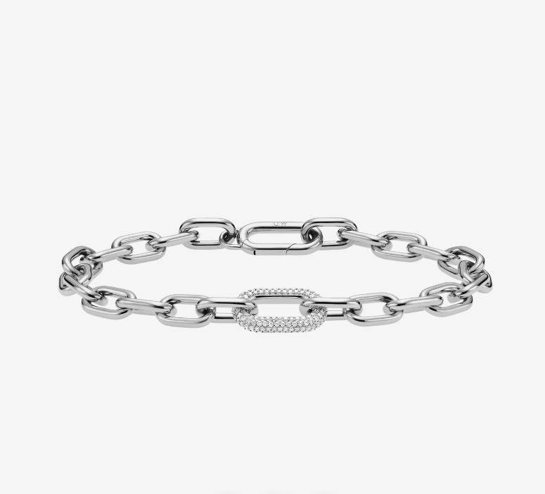 DANIEL WELLINGTON Crystal Link Bracelet Silver