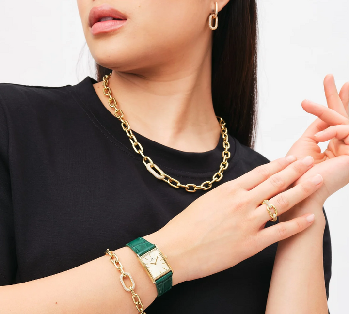 DANIEL WELLINGTON Crystal Link Ring Gold