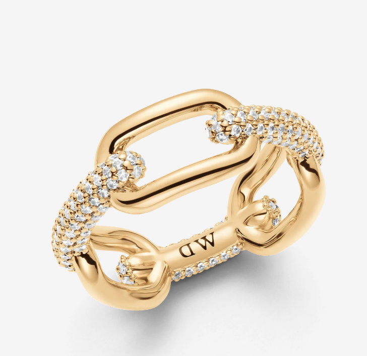 DANIEL WELLINGTON Crystal Link Ring Gold