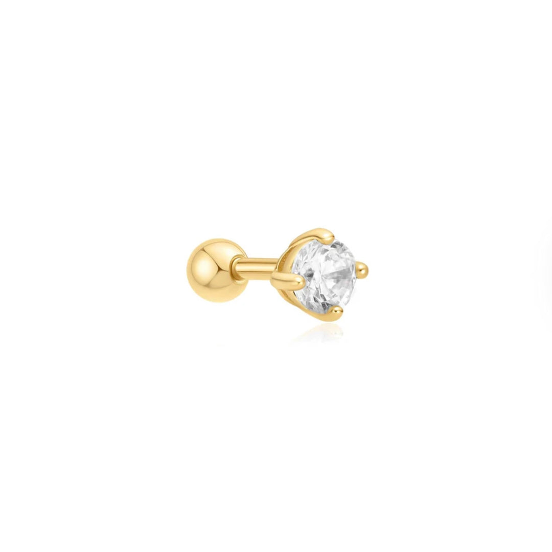 Ania Haie Gold Sparkle Round Barbell Single Earring E070-03G