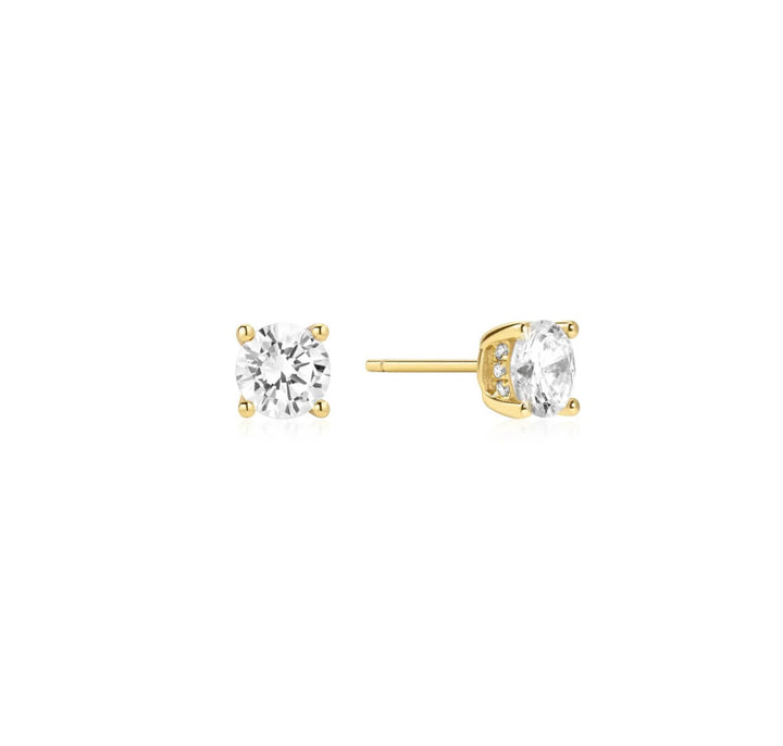 Ania Haie Gold Solitaire Stud Earrings E071-01G