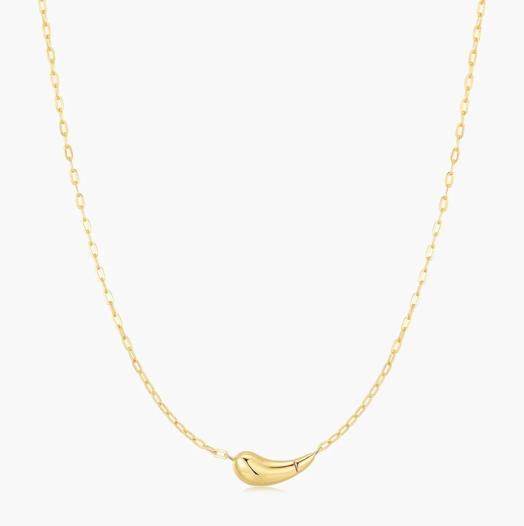 ANIA HAIE Gold Curved Teardrop 43cm Necklace N078-06G
