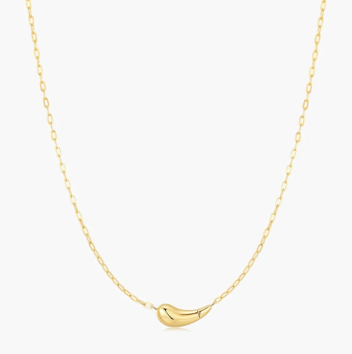 ANIA HAIE Gold Curved Teardrop 43cm Necklace N078-06G