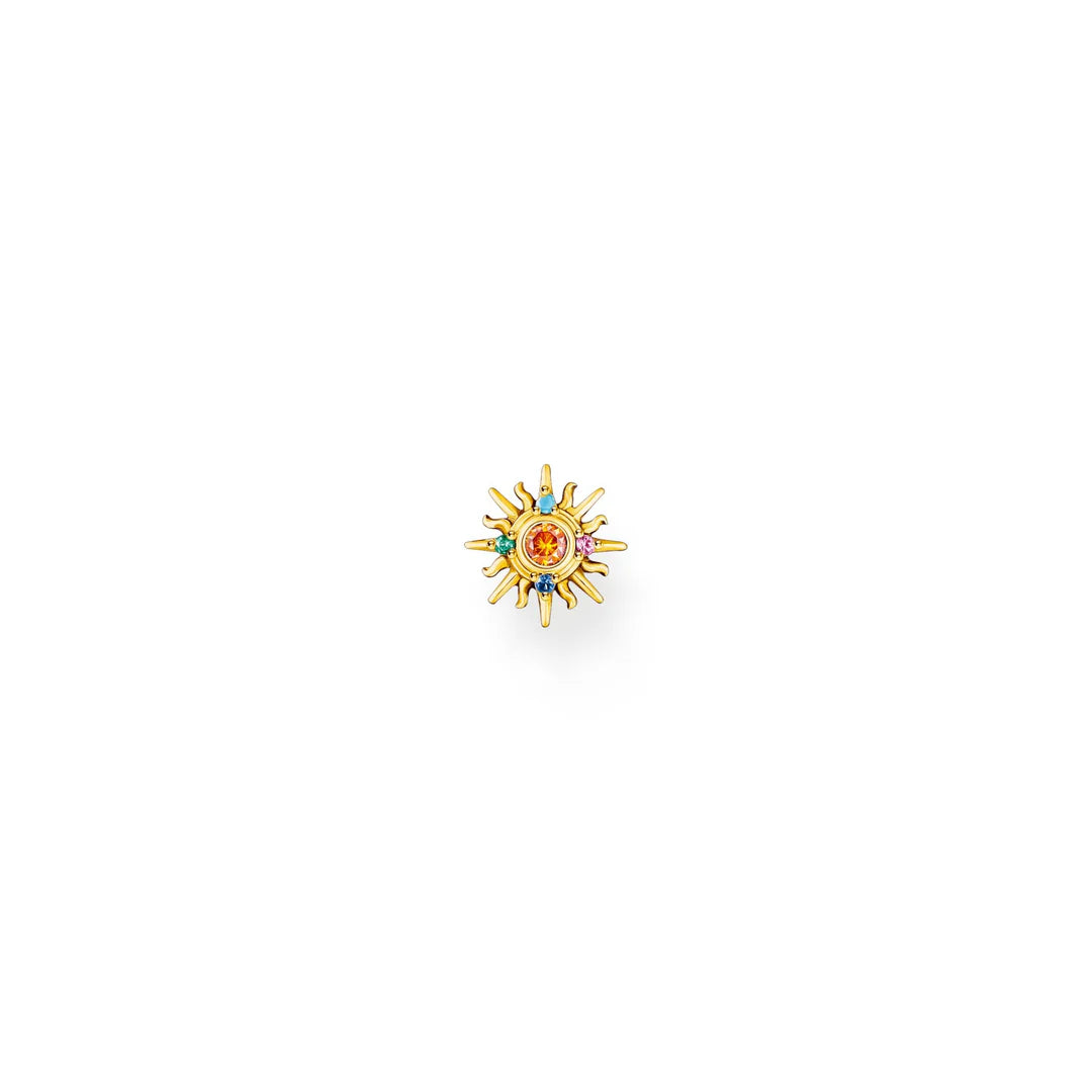 THOMAS SABO SINGLE EAR STUD Sun with Colourful Stones TH2284Y