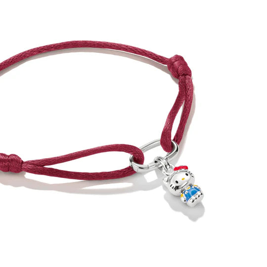 THOMAS SABO Hello Kitty Textile Bracelet Red with Charm TA2245