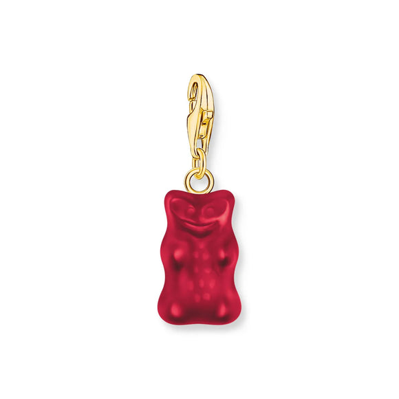 THOMAS SABO Gold-plated Charm Pendant Strawberry Red Gold Bear CC2190