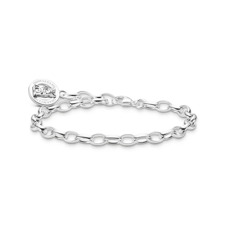 THOMAS SABO Charm Bracelet with Gold Bear Logo Ring Silver TX0291