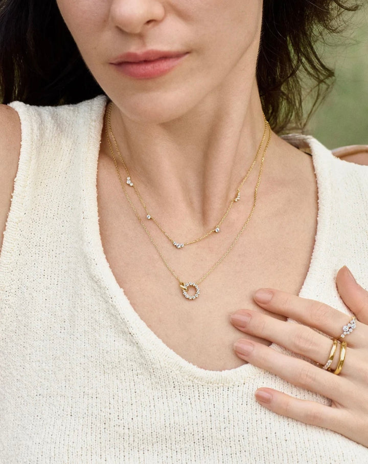 Ania Haie Gold Cluster & Single Station Necklace N079-04G