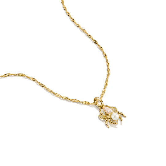 THOMAS SABO Gold Spider Pearl Necklace TKE2351Y