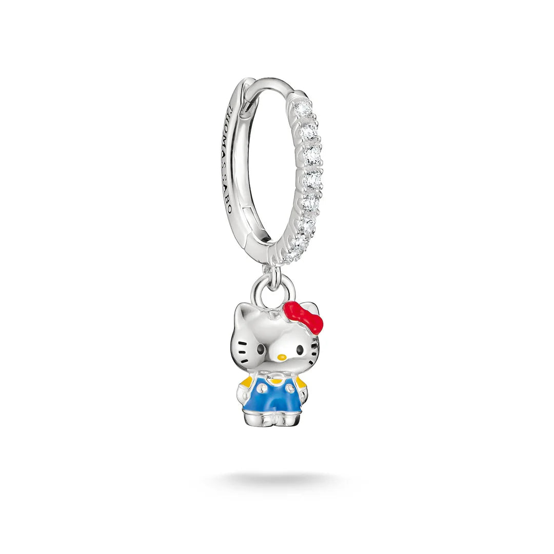 THOMAS SABO Hello Kitty Single Hoop Earring with Zirconia Blue TCR774