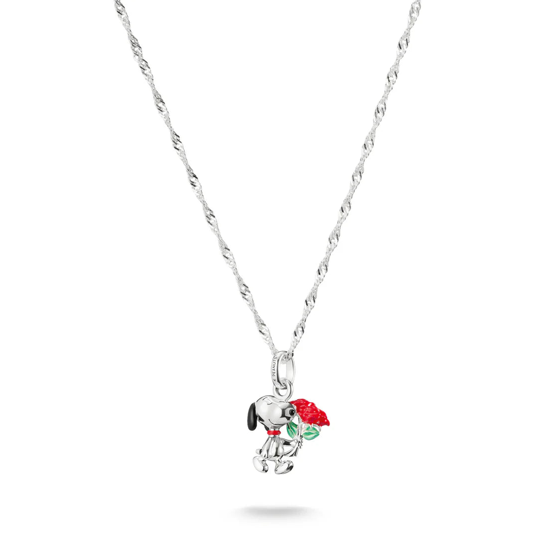 THOMAS SABO Snoopy With Rose Pendant Peanuts Necklace TKE2353