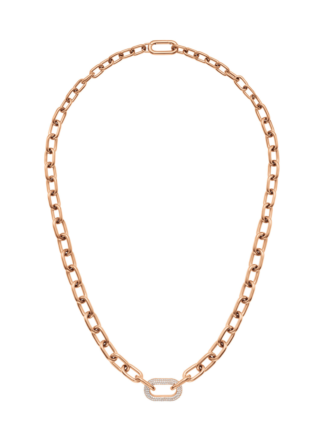 DANIEL WELLINGTON Crystal Link Necklace Rose Gold DW00400571