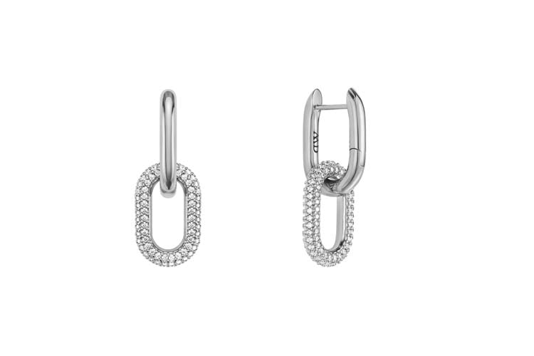 Daniel Wellington Crystal Link Earrings Silver  DW00400612