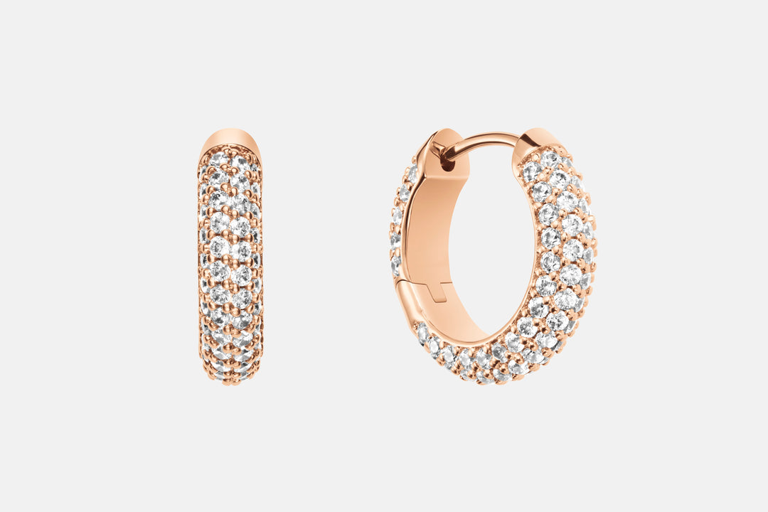 Daniel Wellington Pavé Earrings Rose Gold