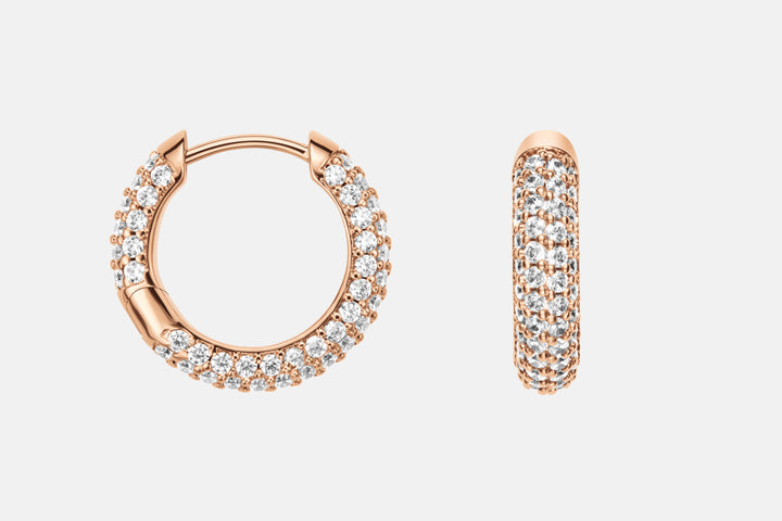 Daniel Wellington Pavé Earrings Rose Gold