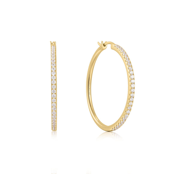 Ania Haie Gold Pave Hoop Earrings E052-03G