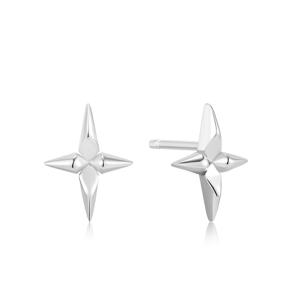 Ania Haie Silver Cross Stud Earrings E053-02H