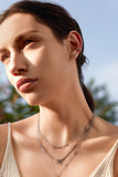 Ania Haie Silver Black Agate Point Barbell Earrings E053-01H
