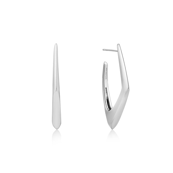 Ania Haie Silver Geometric Hoop Earrings E053-08H