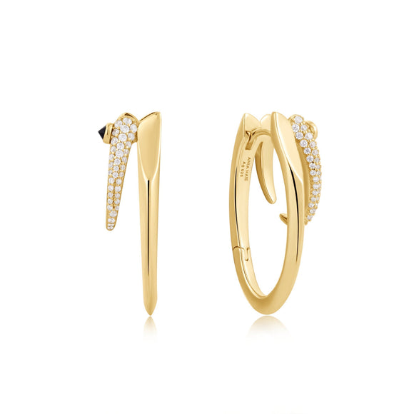 Ania Haie Gold Sparkle Double Hoop Earrings E053-10G