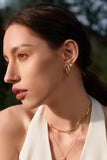 Ania Haie Gold Black Agate Point Barbell Earrings E053-01G