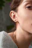 Ania Haie Gold Sparkle Wide Huggie Hoop Earrings E054-05G