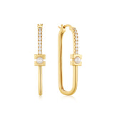 Ania Haie Gold Pearl Modernist Oval Hoop Earrings E054-06G