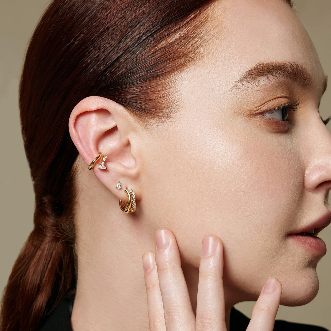 Ania Haie Gold Pear Studs E056-01G