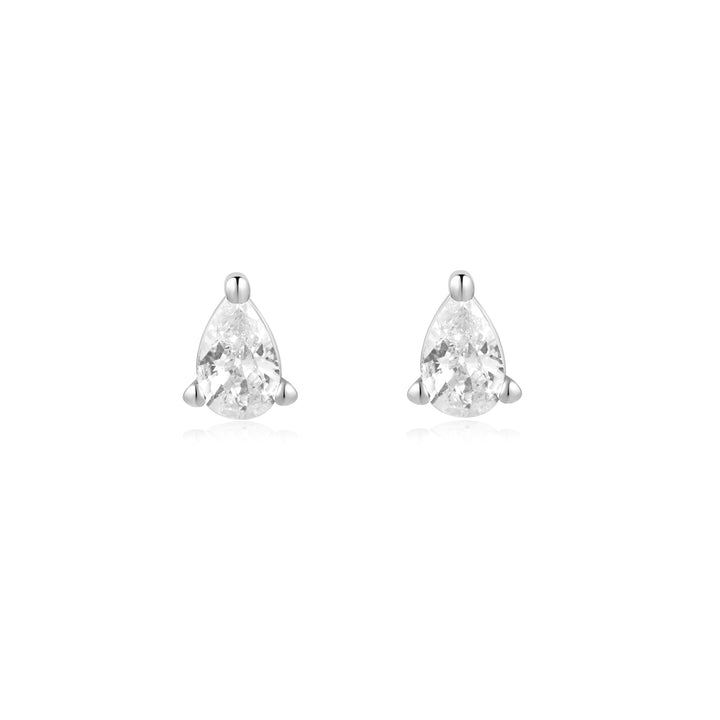 Ania Haie Silver Pear Studs E056-01H