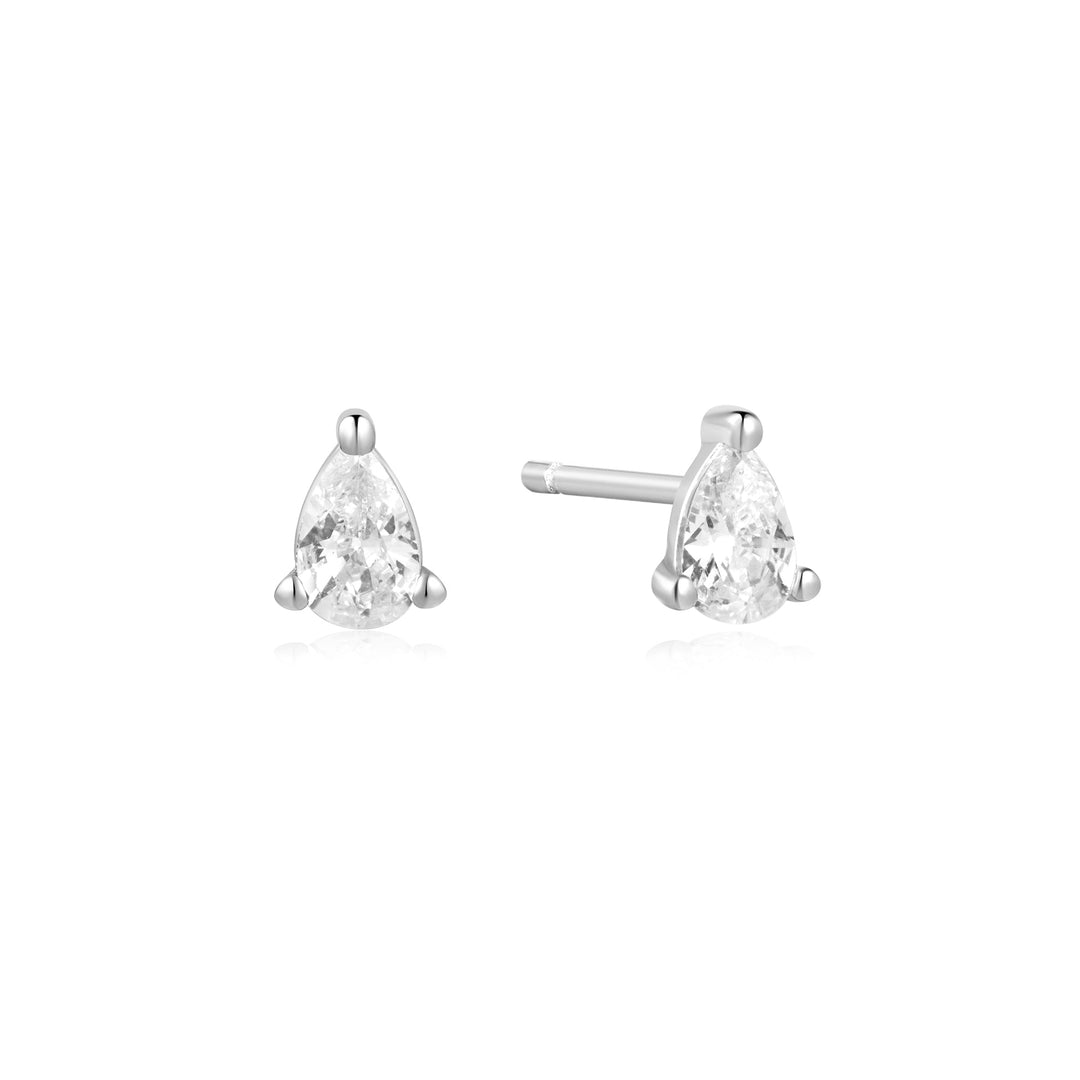 Ania Haie Silver Pear Studs E056-01H