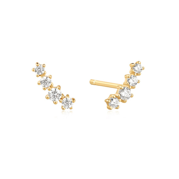 Ania Haie Gold Sparkle Climber Studs E056-02G