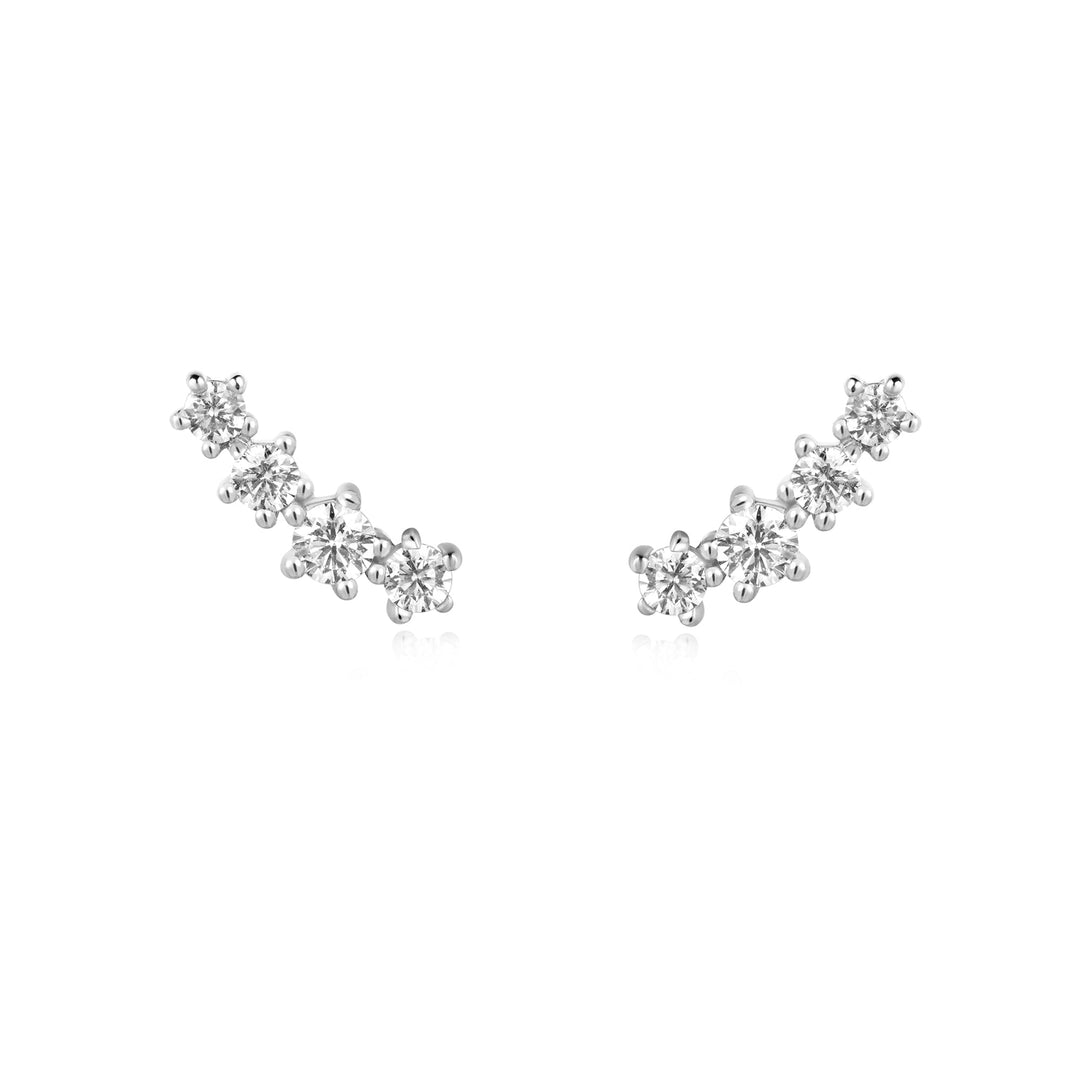 Ania Haie Silver Sparkle Climber Studs E056-02H