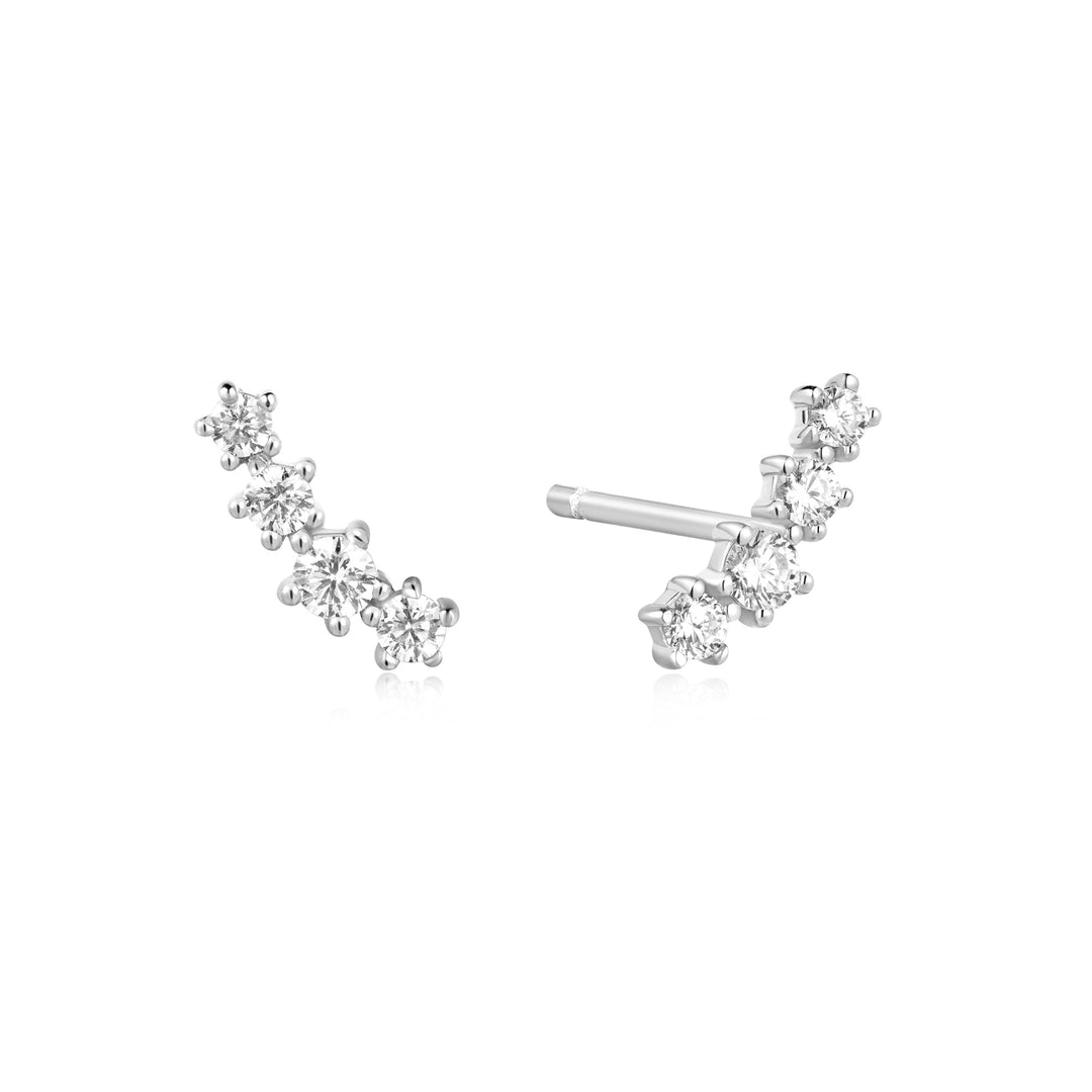 Ania Haie Silver Sparkle Climber Studs E056-02H