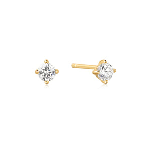 Ania Haie Gold Solitaire Studs E057-01G