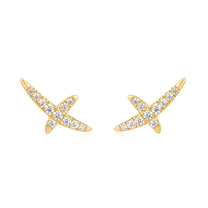 Ania Haie Gold Kiss Pave Studs E057-02G