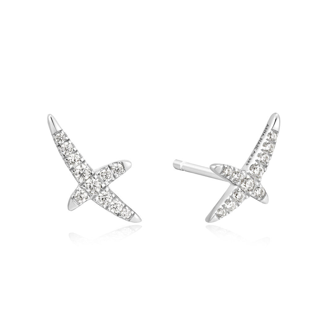 Ania Haie Silver Kiss Pave Studs E057-02H